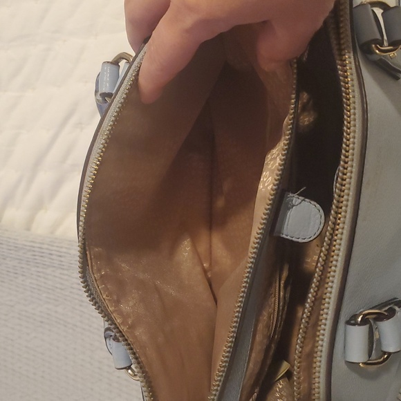 Kate Spade Mulberry Street Leighann Light Blue Leather Tote    14”x10” - Picture 11 of 17